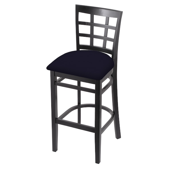 Holland Bar Stool Co 25" Counter Stool, Black Finish, Canter Twilight Seat 313025Blk002 - main